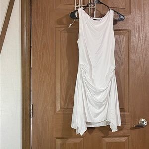 Chic White Asymmetrical Dress